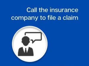 Call the insurance company to file a car accident claim